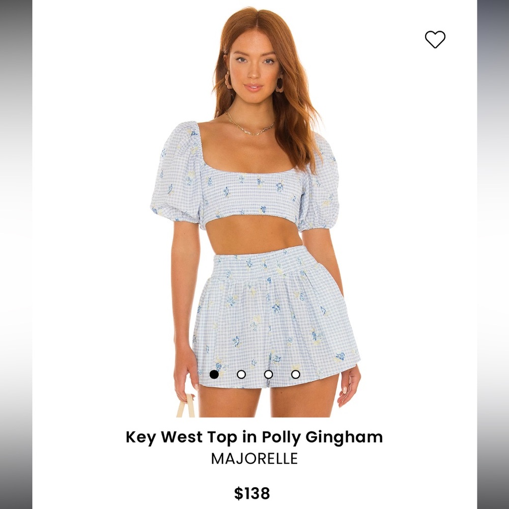 COPY - Majorelle Key West top in blue Polly gingham. Sold on revolve in a size …